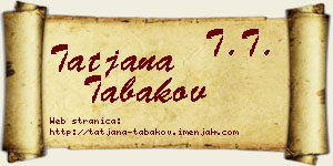 Tatjana Tabakov vizit kartica